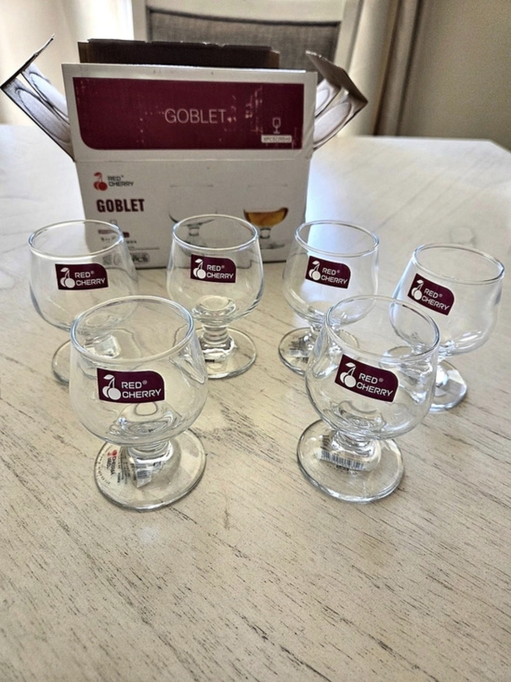 Valeways 3.5oz Shot Glass Set of 6 - Clear